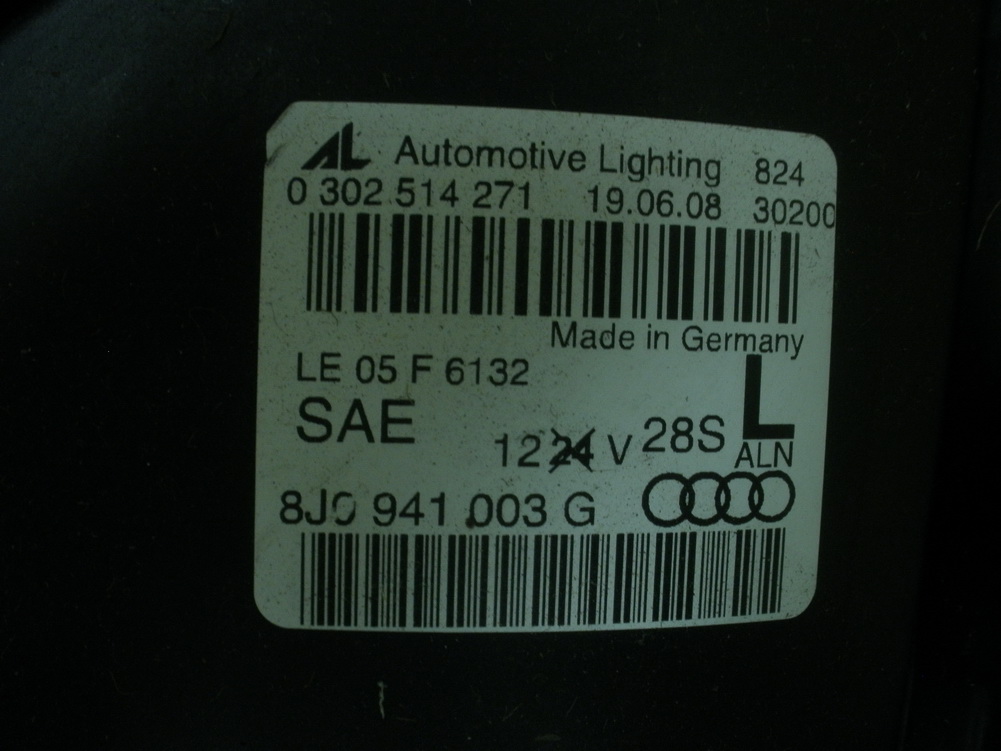 Audi TT XENON HID COMPLETE - Headlight - 8J0 941 003 G: Used Auto