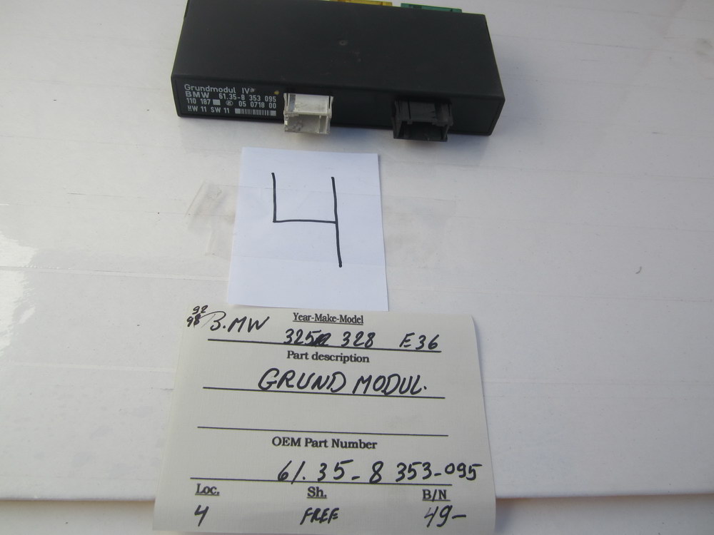 BMW - Control Module - 61358353095: Used Auto Parts | Mercedes Benz ...